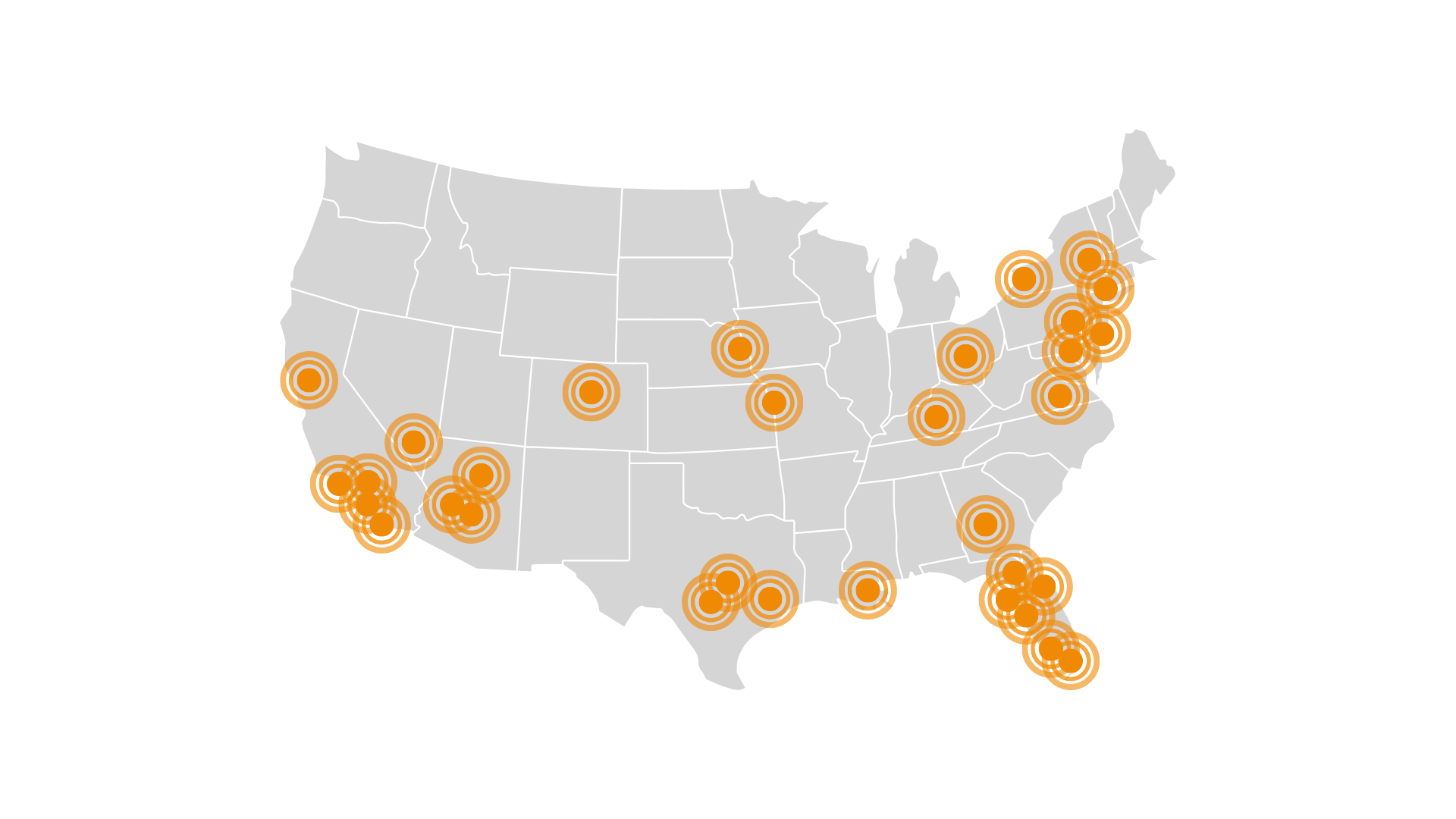 Sora Partners provides in person support to Florida, Texas, California, Arizona, New York, Virginia, Pennsylvania, and Las Vegas, Ohio, and Tennessee.